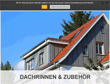 Tablet Screenshot of dachrinnen-shop.de